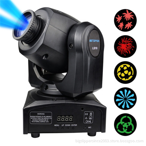 Bigdipper LS10 small sharpy beam moving head light LED Spot Lights 10 Watt With Rotating Gobo
